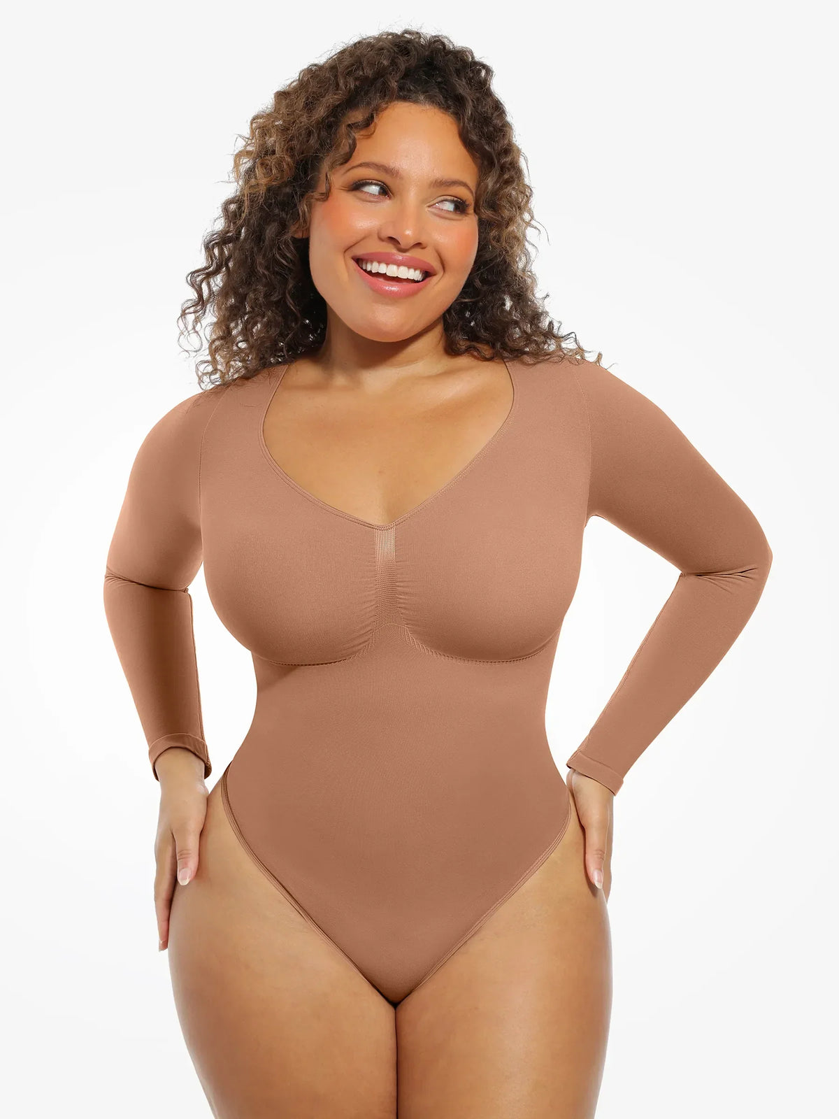 Seamless Supportive Long Sleeve Tummy Control Bodysuit [BOGO]