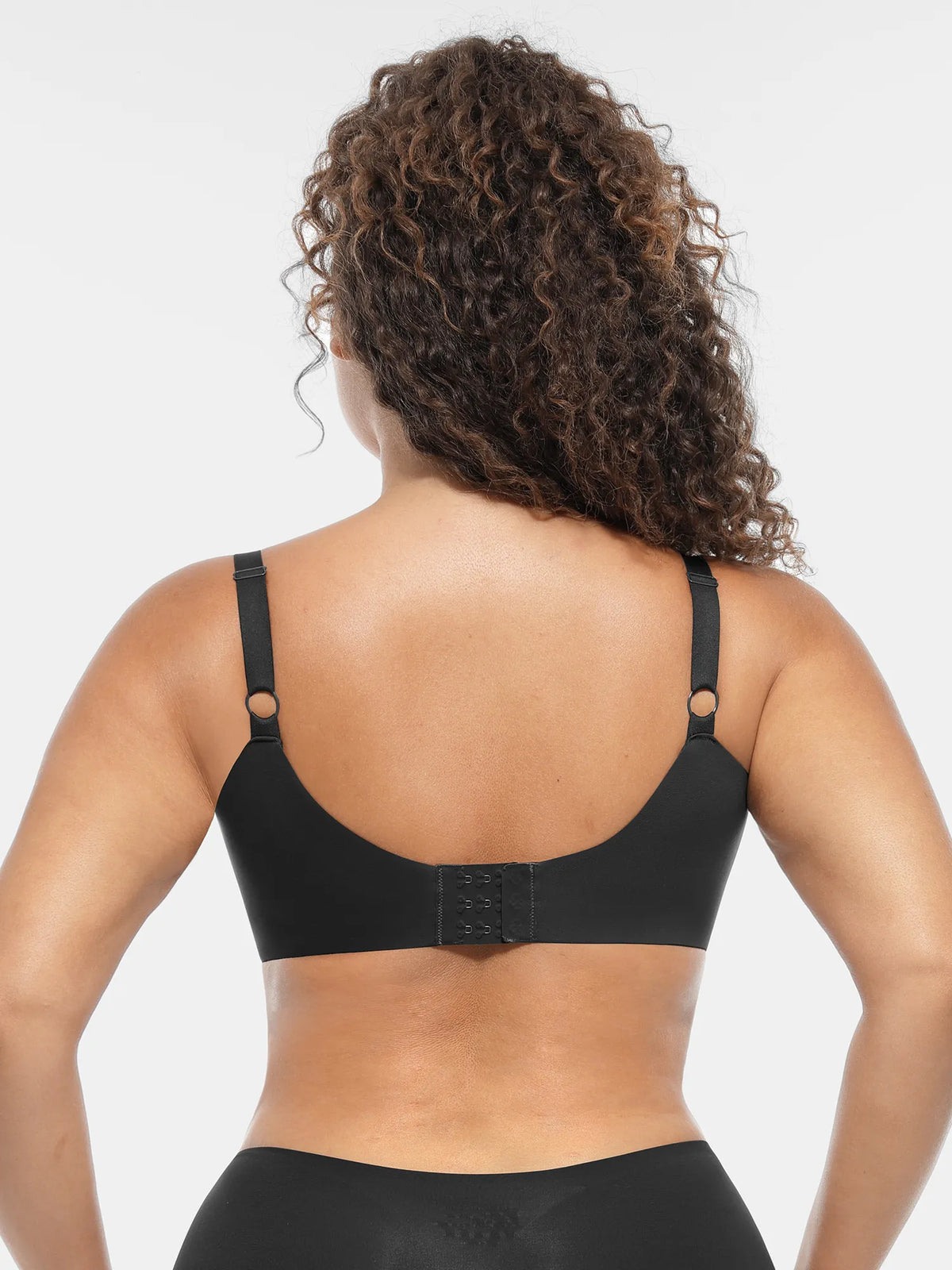 Adjustable-Strap Underwire V-neck Bra