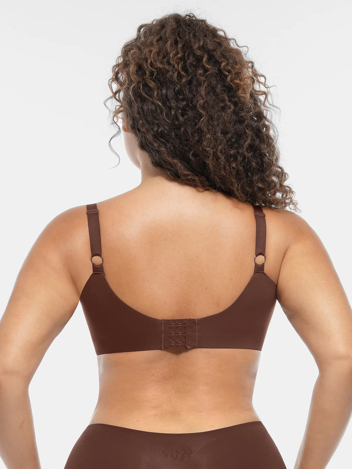 Adjustable-Strap Underwire V-neck Bra