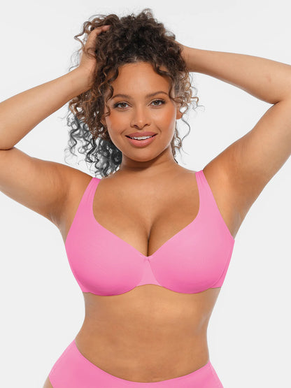 Adjustable Deep V-Neck Underwire Bra