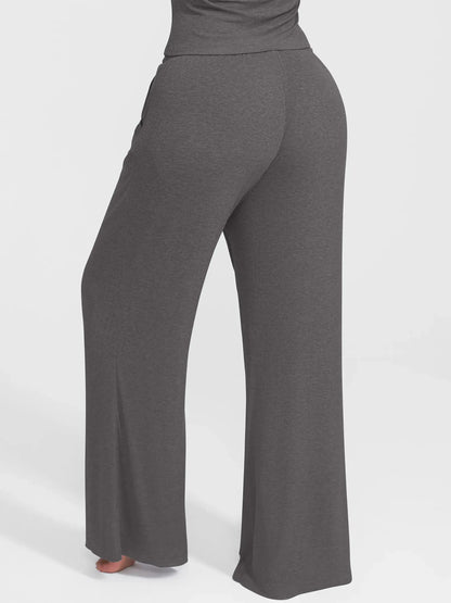 Ribbed Wide-Leg Soft Lounge Pants