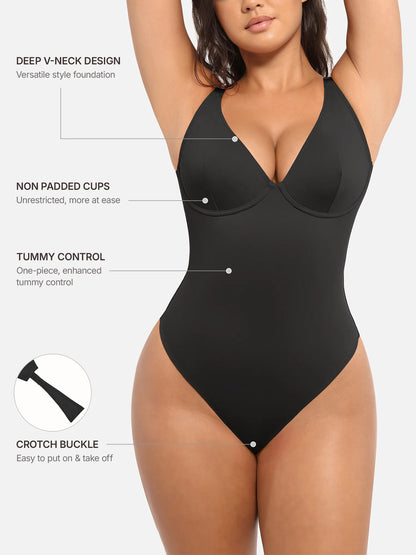 V-Plunge Support Bodysuit [BOGO]