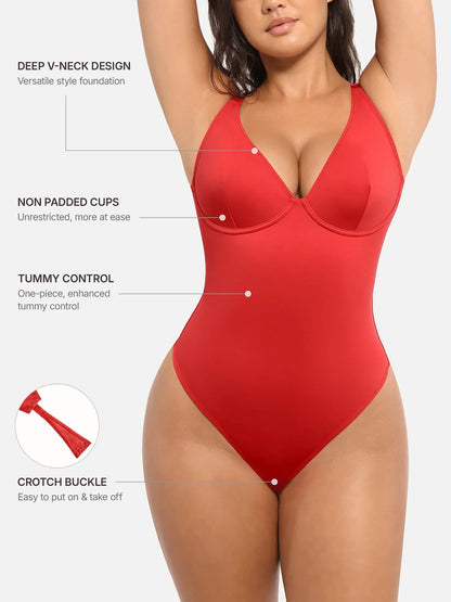 V-Plunge Support Bodysuit [BOGO]