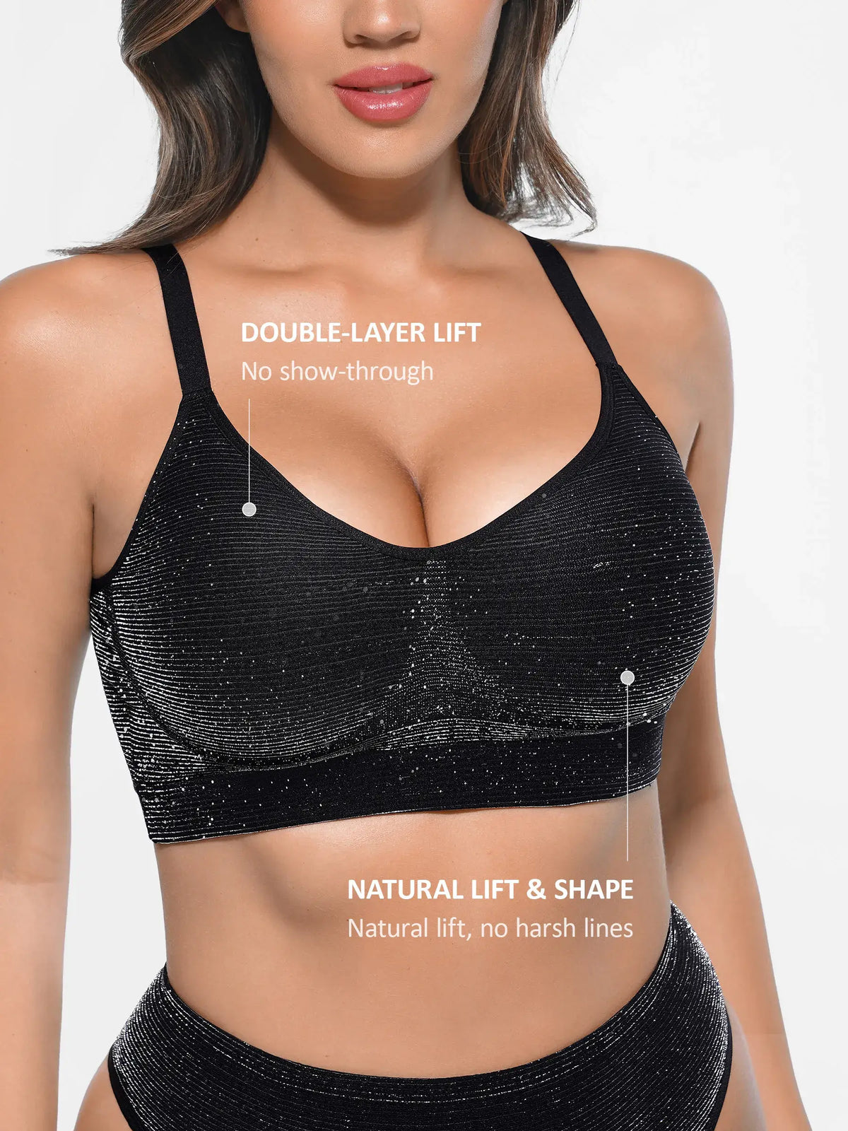 Invisible Shimmer Wireless Comfort Bra & Panty[BOGO]