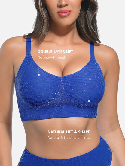 Invisible Shimmer Wireless Comfort Bra & Panty[BOGO]
