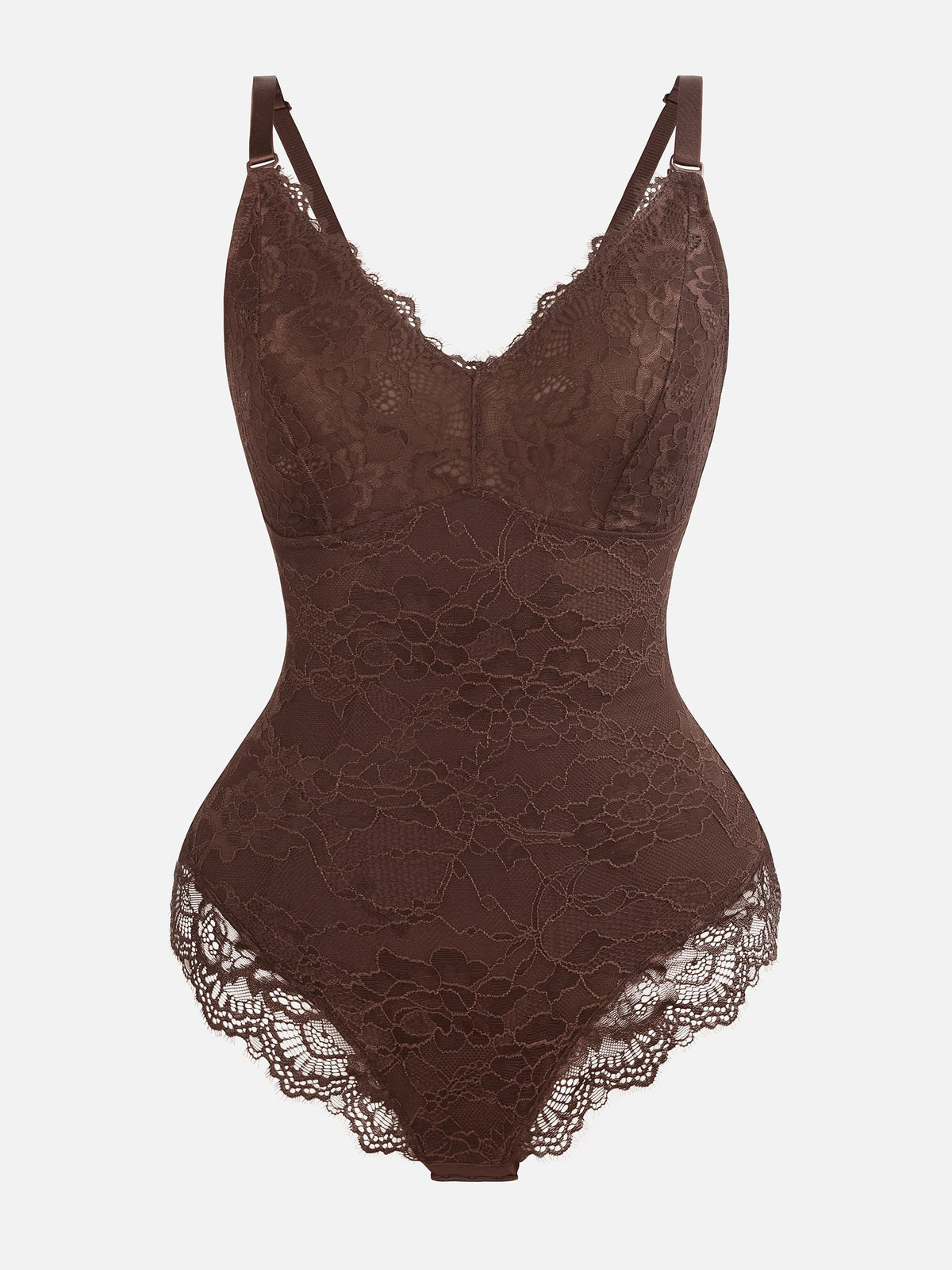 Lace V-Neck Stretch Bodysuit [BOGO]
