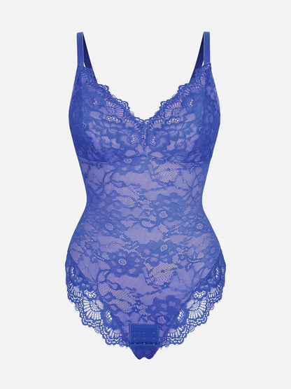 Lace V-Neck Stretch Bodysuit [BOGO]