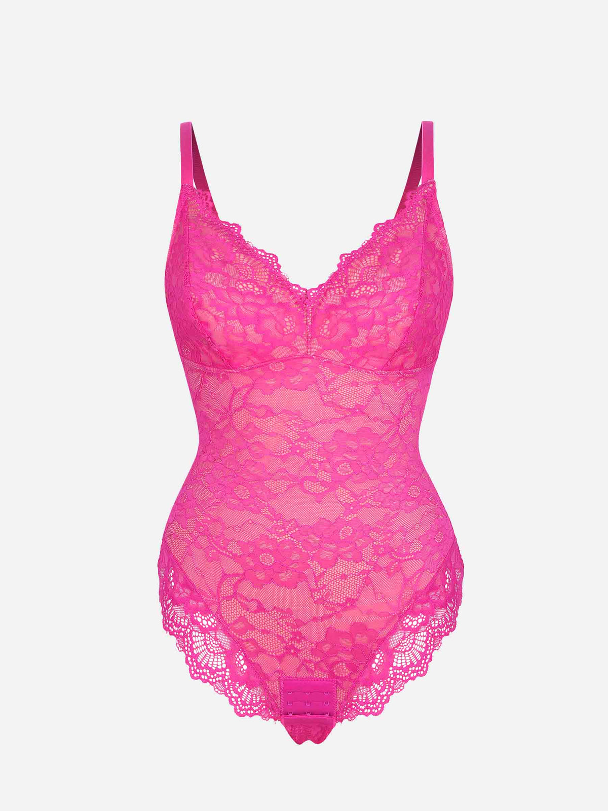 Lace V-Neck Stretch Bodysuit [BOGO]