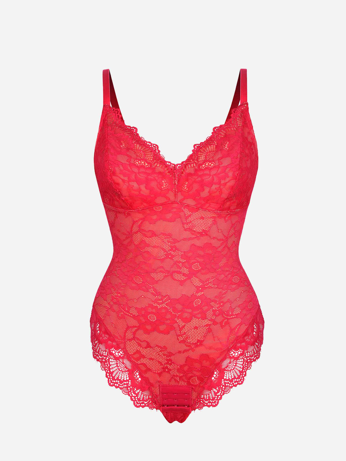 Lace V-Neck Stretch Bodysuit [BOGO]