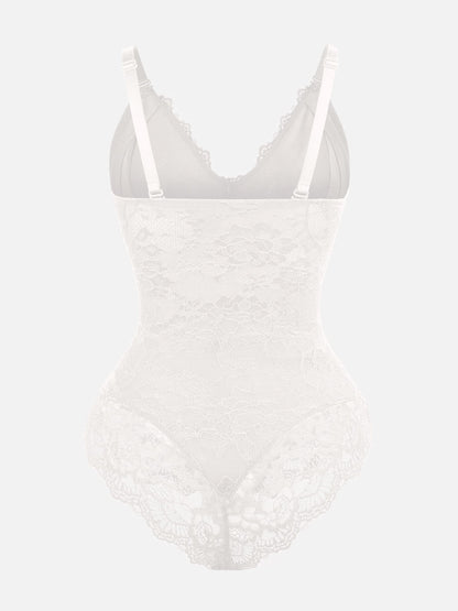 Lace V-Neck Stretch Bodysuit [BOGO]