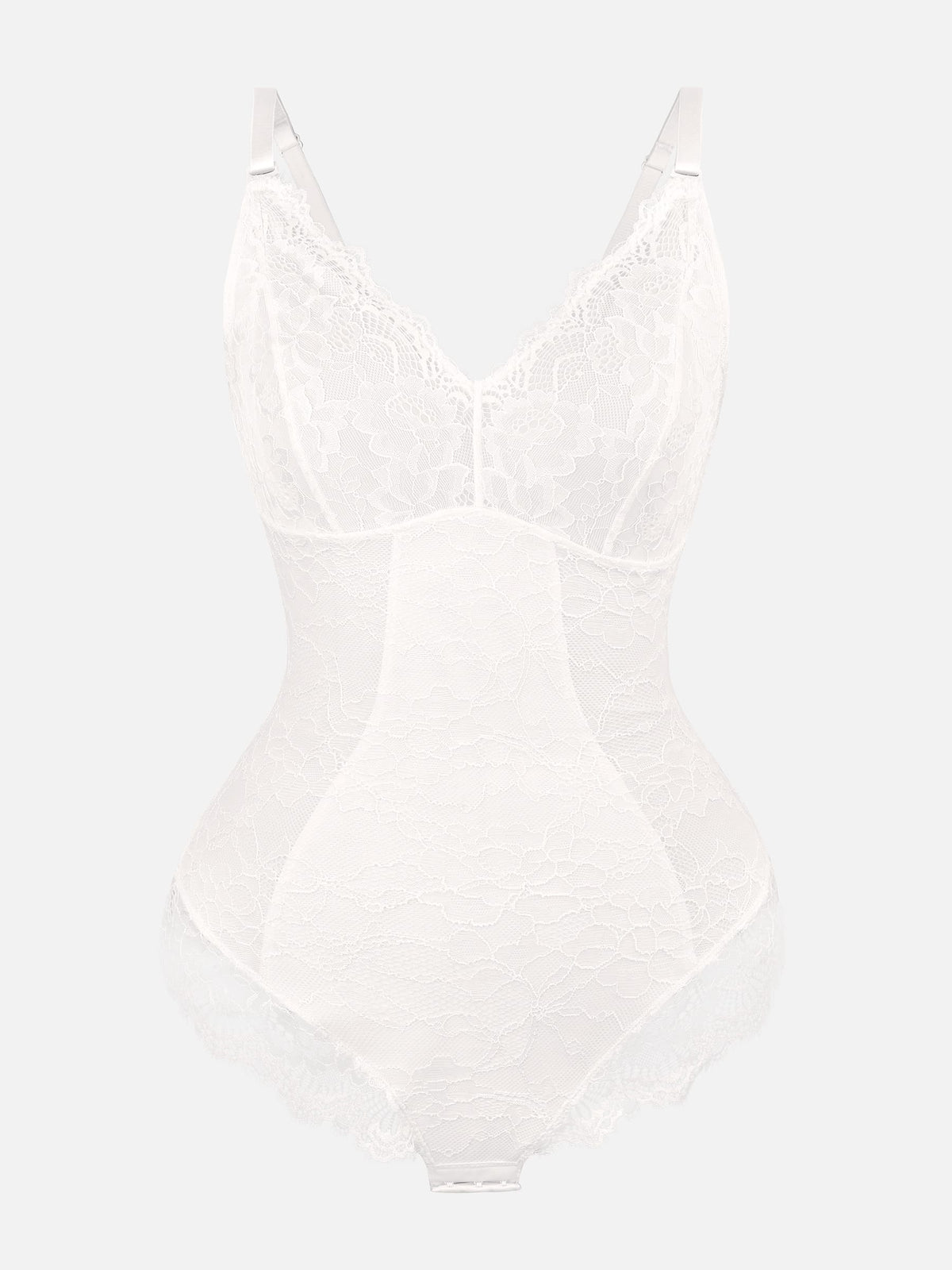 Lace V-Neck Stretch Bodysuit [BOGO]