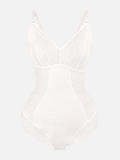 Lace V-Neck Stretch Bodysuit [BOGO]