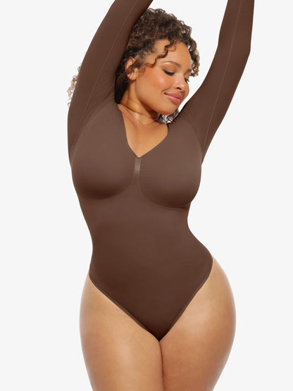 Seamless Supportive Long Sleeve Tummy Control Bodysuit [BOGO]