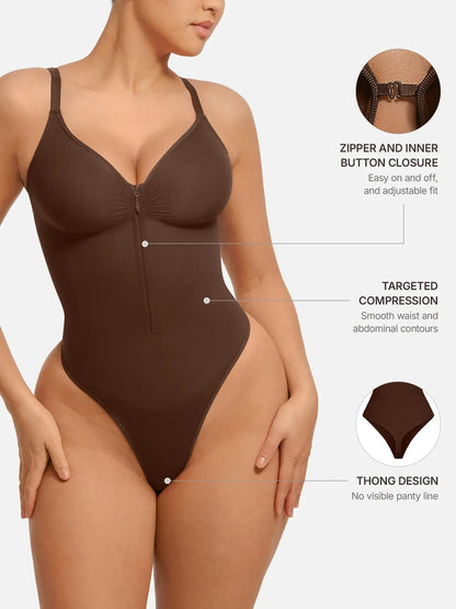 Tummy Control Seamless Zipper Bodysuit [BOGO]