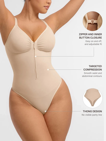 Tummy Control Seamless Zipper Bodysuit [BOGO]