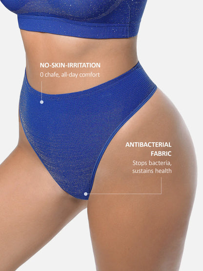Seamless Shimmer Low-Rise Thong