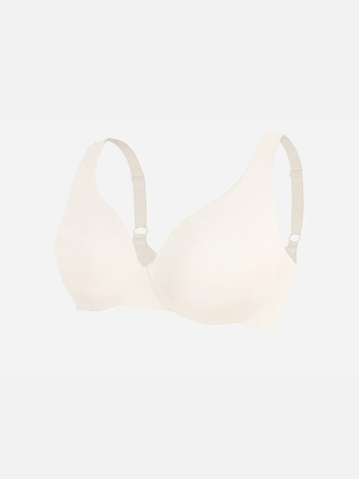 Adjustable-Strap Underwire V-neck Bra