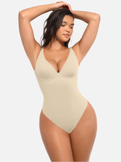 V-Neck Tummy Control Bodysuit