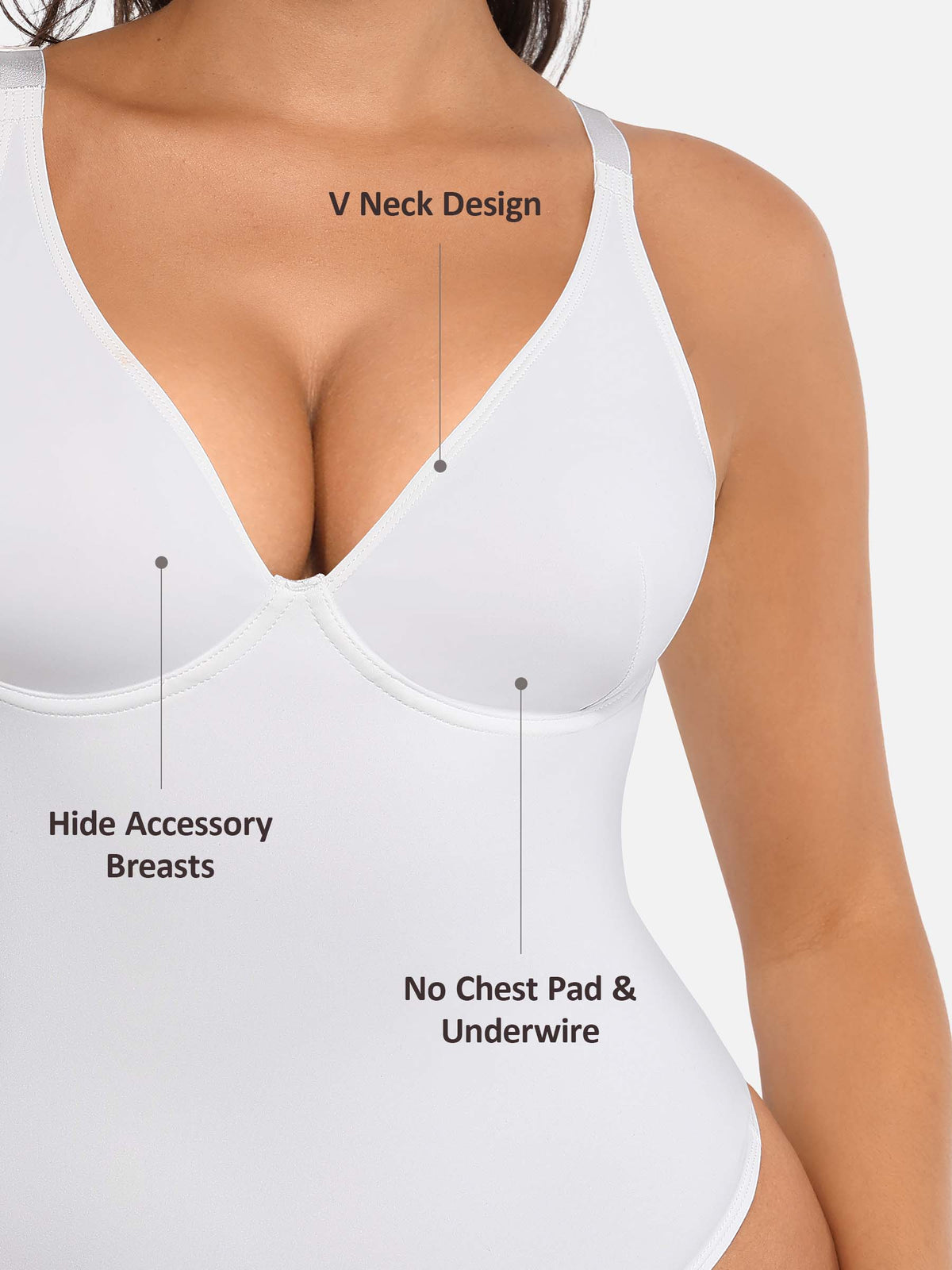 V-Plunge Tummy Control Stretch Bodysuit