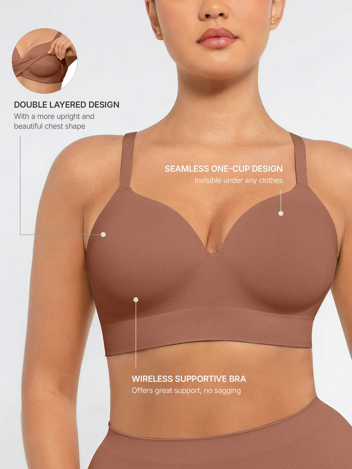 Wireless Push-Up Comfort Full Coverage Bra [BOGO]
