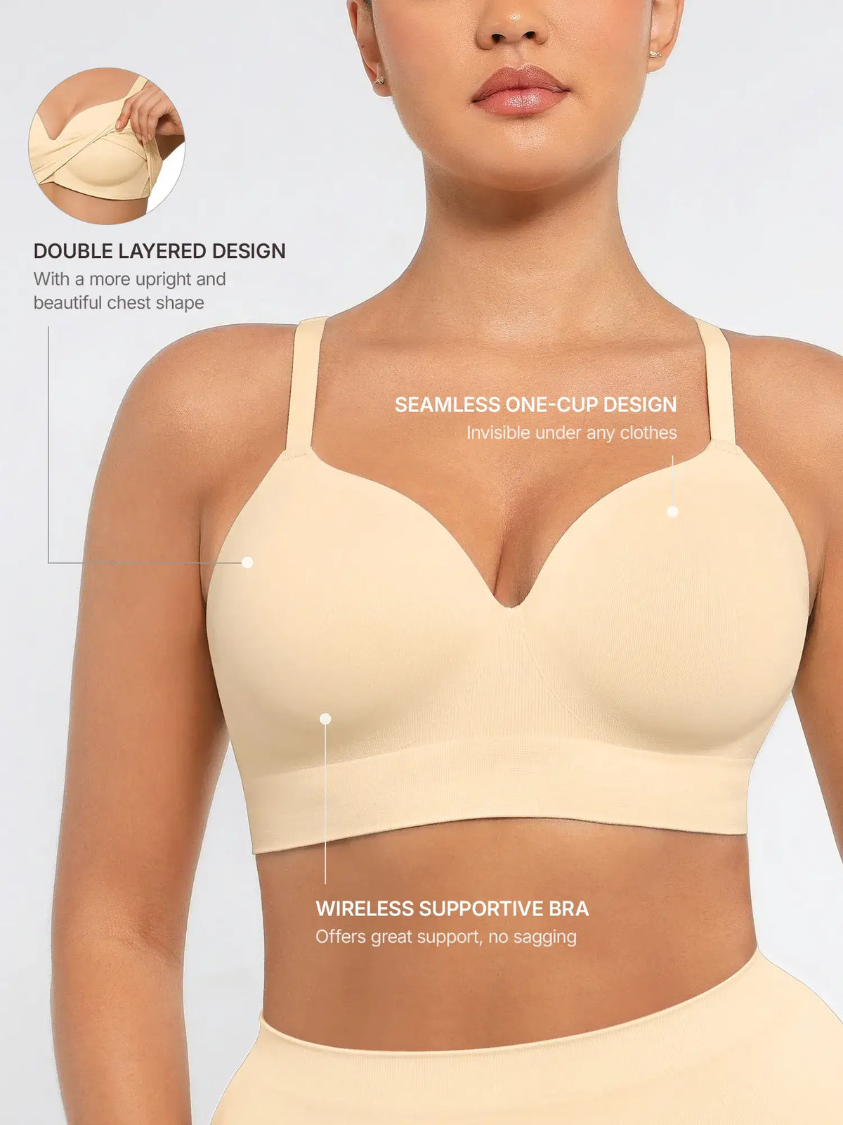 Wireless Push-Up Comfort Full Coverage Bra [BOGO]