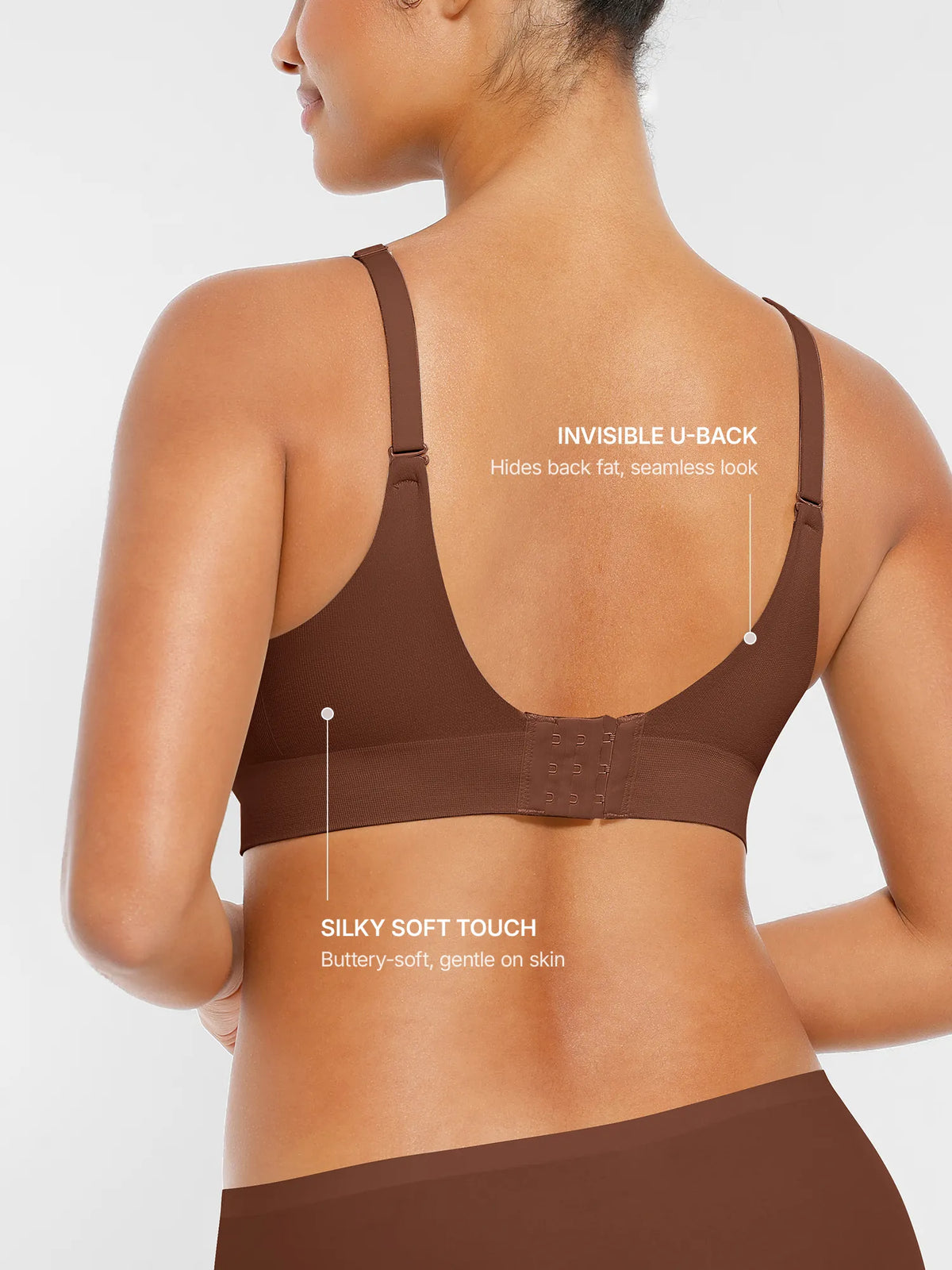 Wireless Seamless Push-Up V-neck Bra