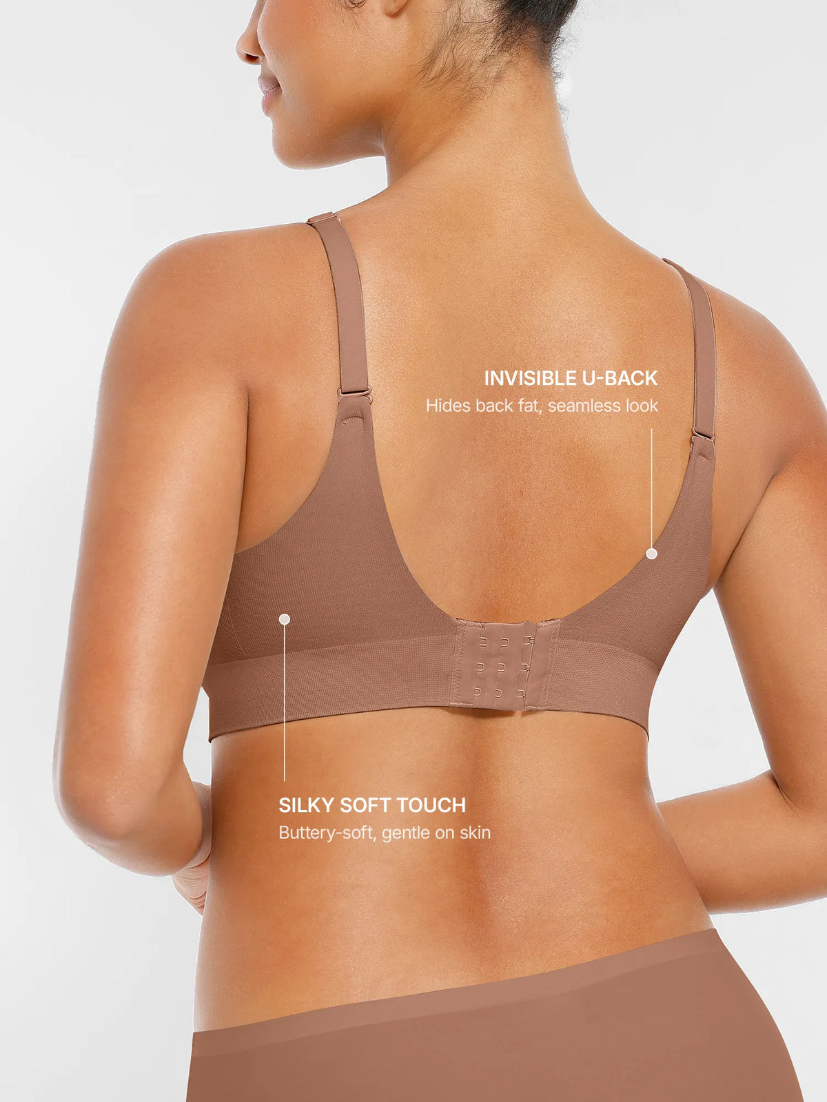 Wireless Seamless Push-Up V-neck Bra