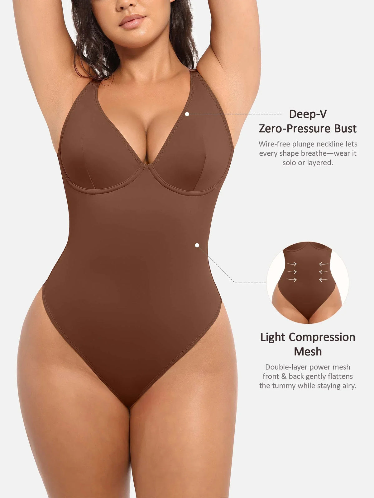 V-Plunge Support Bodysuit