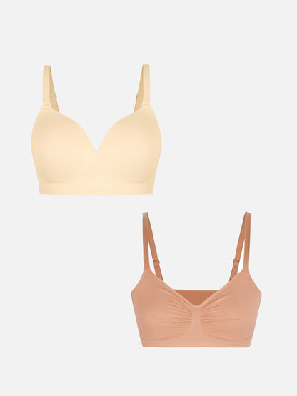 Push-Up Seamless Bra + Smooth Seamless Bra