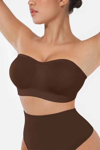 Seamless Strapless Removable Pad Anti-Slip Bra