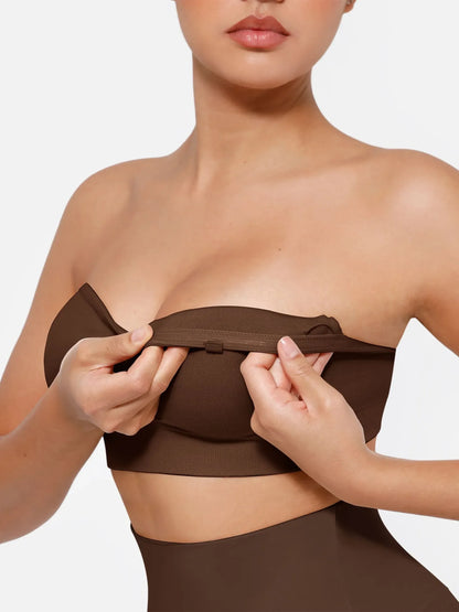 Seamless Strapless Removable Pad Anti-Slip Bra