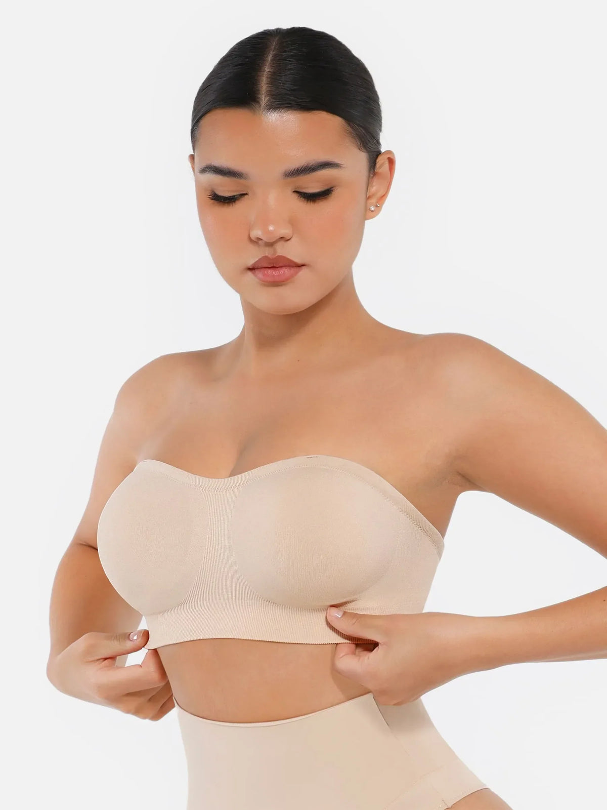 Seamless Strapless Removable Pad Anti-Slip Bra