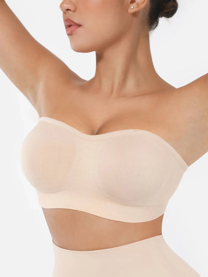 Seamless Strapless Removable Pad Anti-Slip Bra