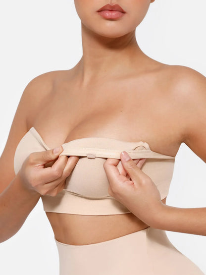 Seamless Strapless Removable Pad Anti-Slip Bra