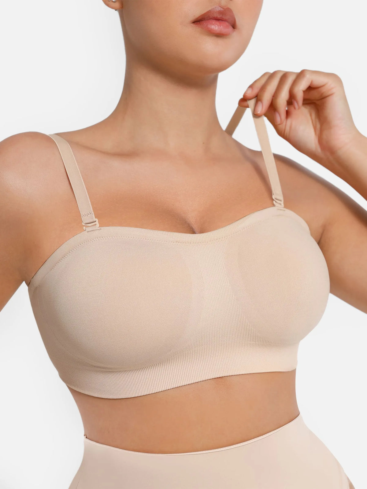 Seamless Strapless Removable Pad Anti-Slip Bra
