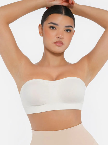 Seamless Strapless Removable Pad Anti-Slip Bra