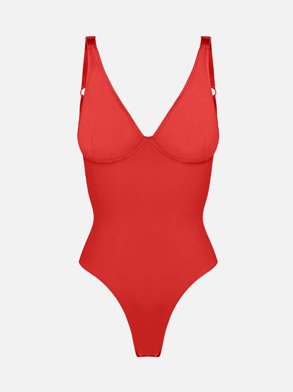 V-Plunge Support Bodysuit