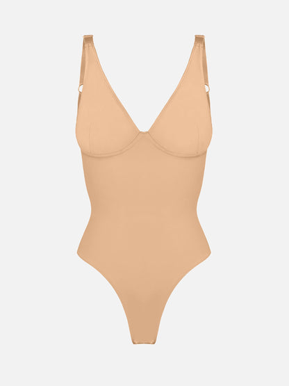 V-Neck Tummy Control Sculpt Bodysuit