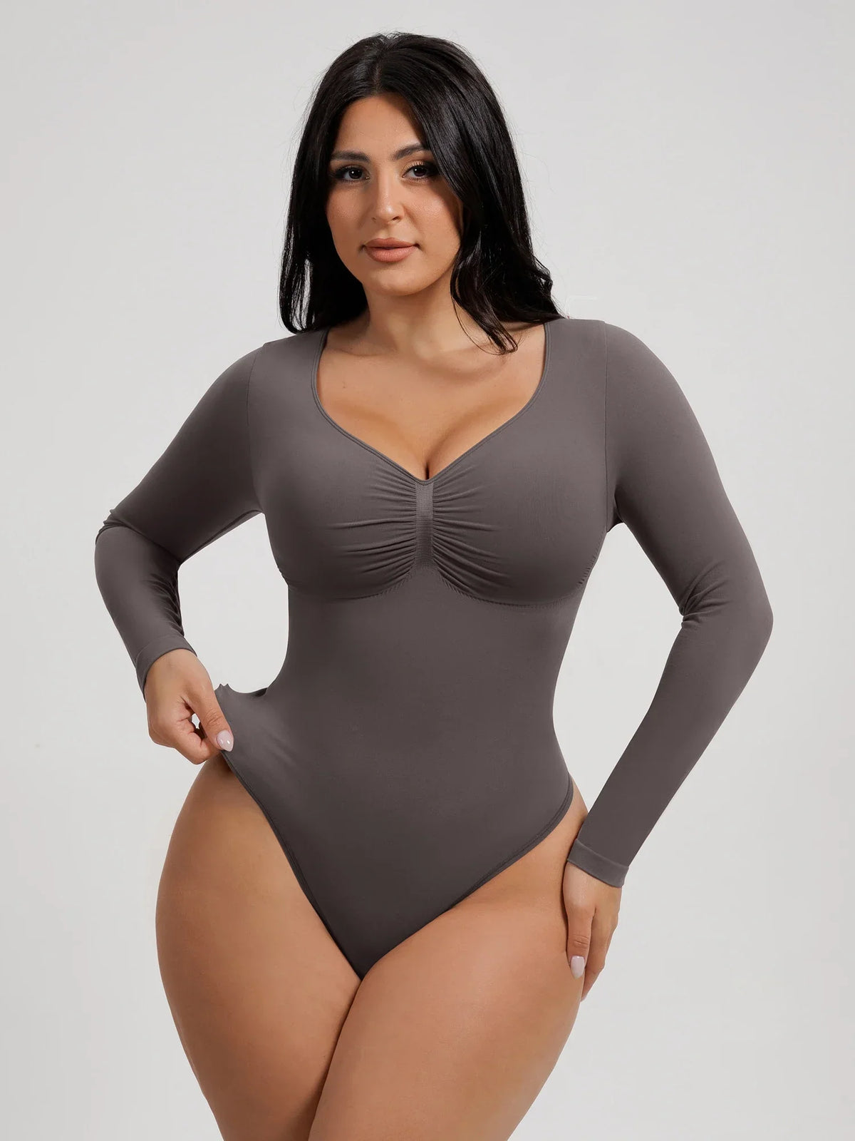 Seamless Supportive Long Sleeve Tummy Control Bodysuit