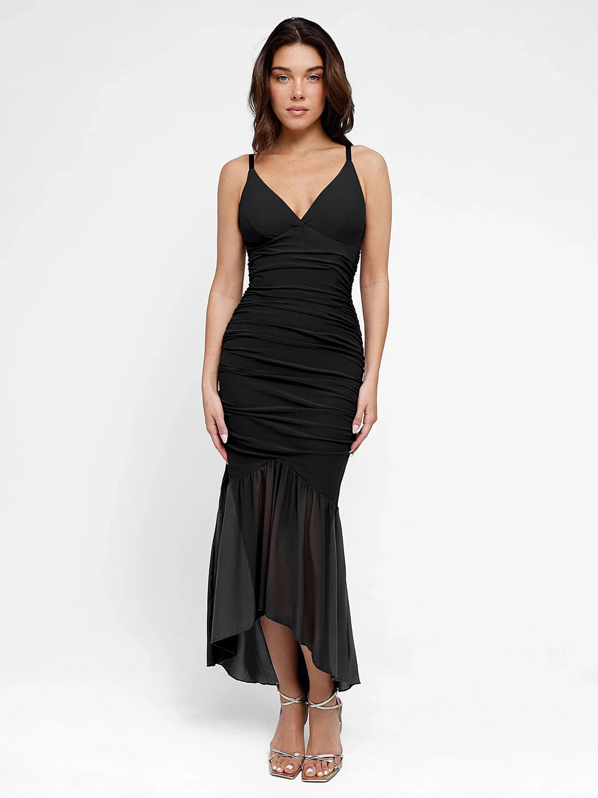 Shapewear Bluetag Cooling Ruched Mesh Bodycon Maxi Dress