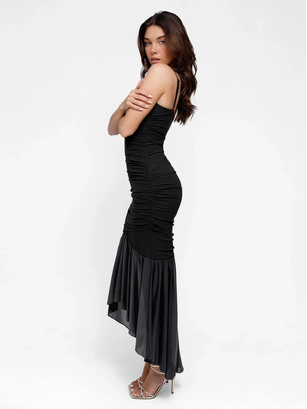 Shapewear Bluetag Cooling Ruched Mesh Bodycon Maxi Dress