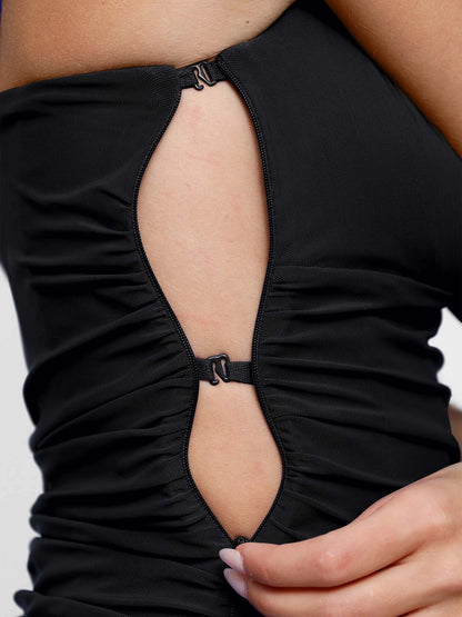 Shapewear Bluetag Cooling Ruched Mesh Bodycon Maxi Dress