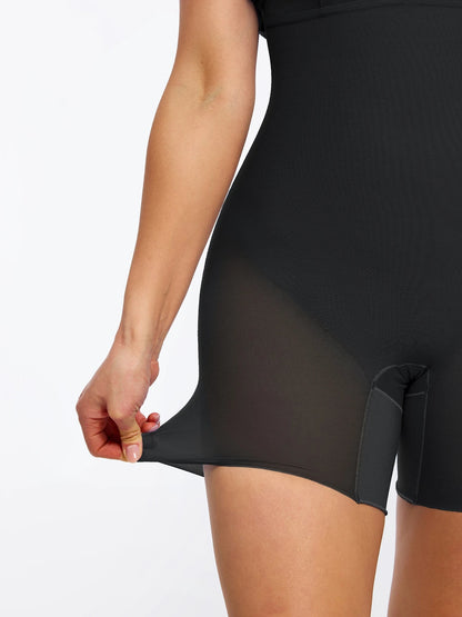 Shapewear Cut-in Square Neck Sculpting Midi Dress