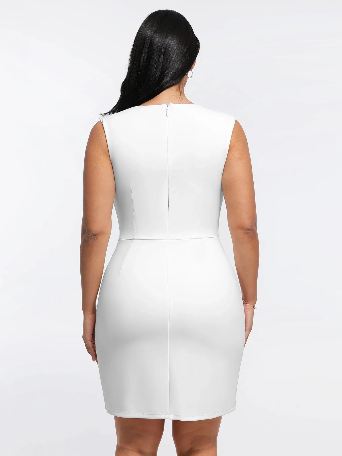 Shapewear Cut-in Square Neck Sculpting Midi Dress