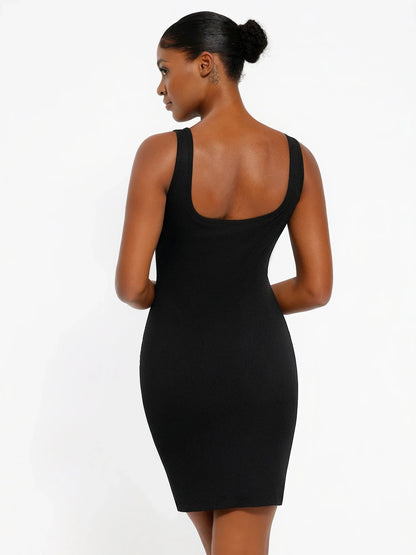 Shapewear Modal Sculpting Inner Lace Cami Mini Dress