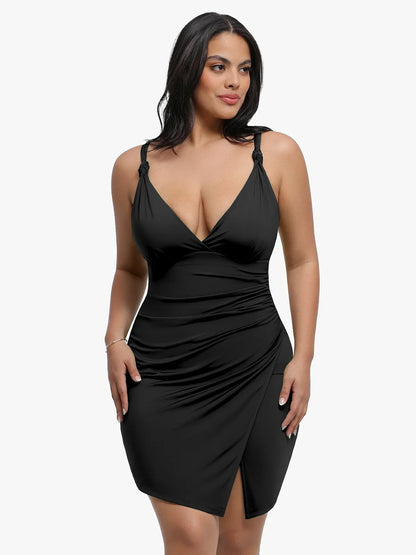 Shapewear Sculpting Side Slit Mini Dress