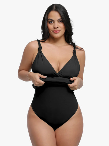 Shapewear Sculpting Side Slit Mini Dress