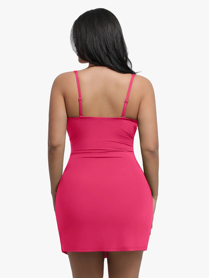 Shapewear Sculpting Side Slit Mini Dress