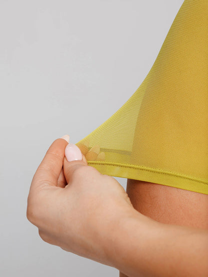 Ultra-Fine Mesh Thong Bodysuit