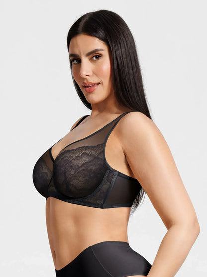 Underwire Minimizer Lace Bra